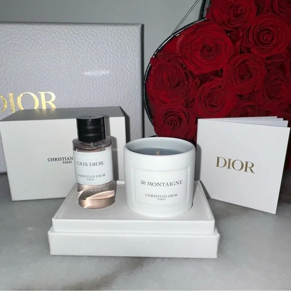 Christian Dior Gris Dior Soap and 30 Montaigne Candle Set